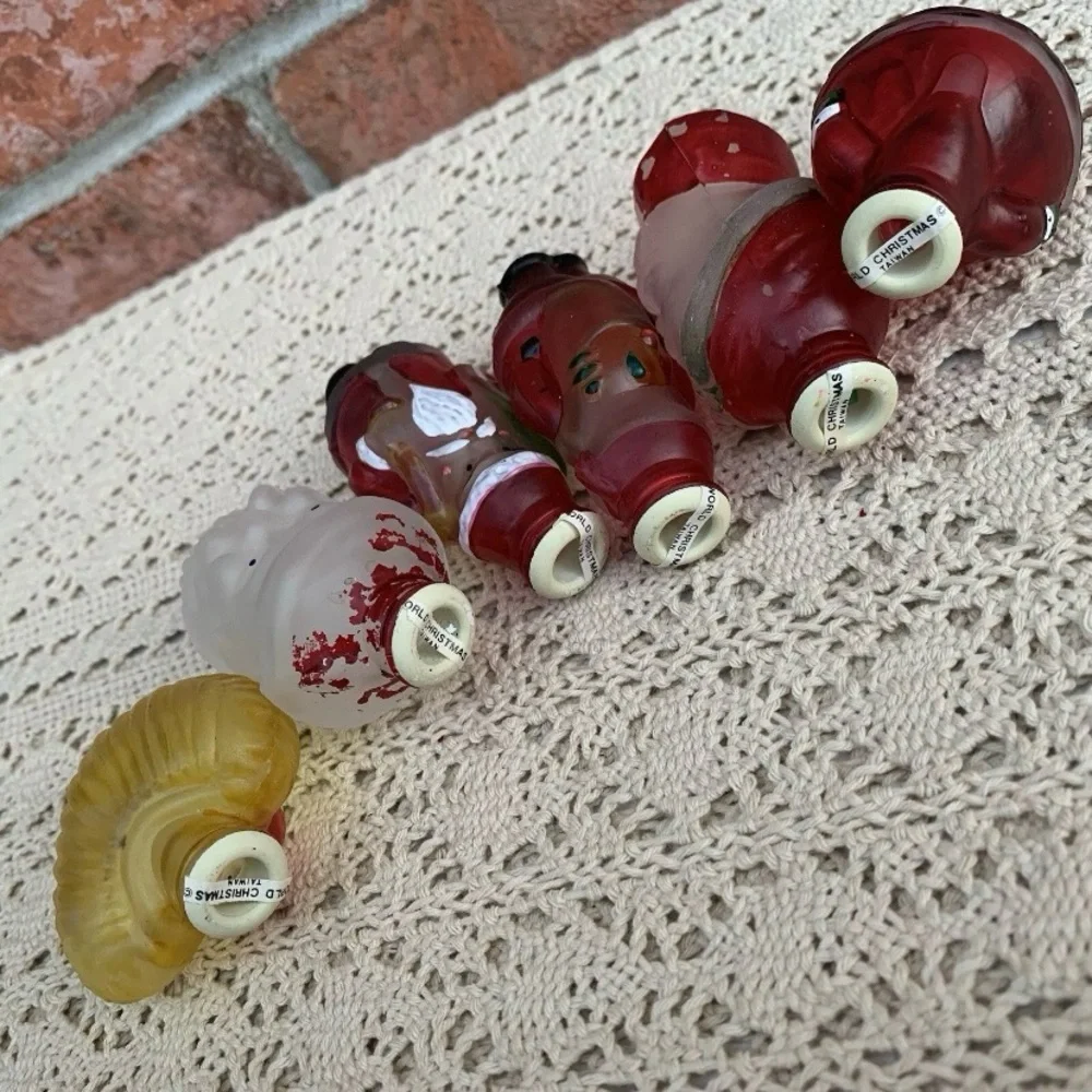 Vintage Old World Christmas Glass String Light Covers 1970s